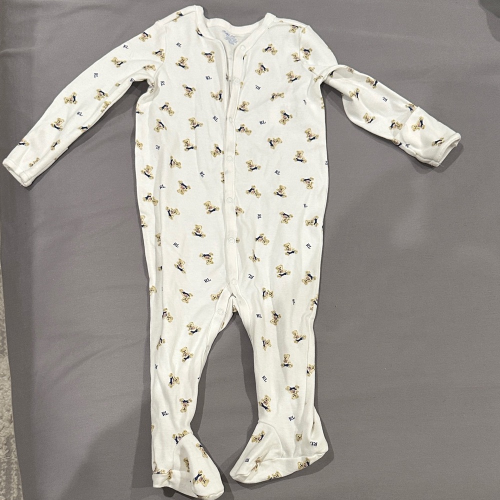 Ralph Lauren White One Piece with Animal Pattern